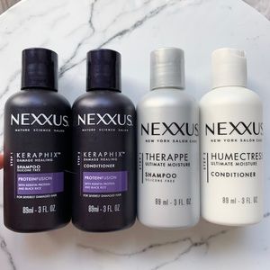 4 NEW Nexxus Travel Size Shampoo & Conditioners